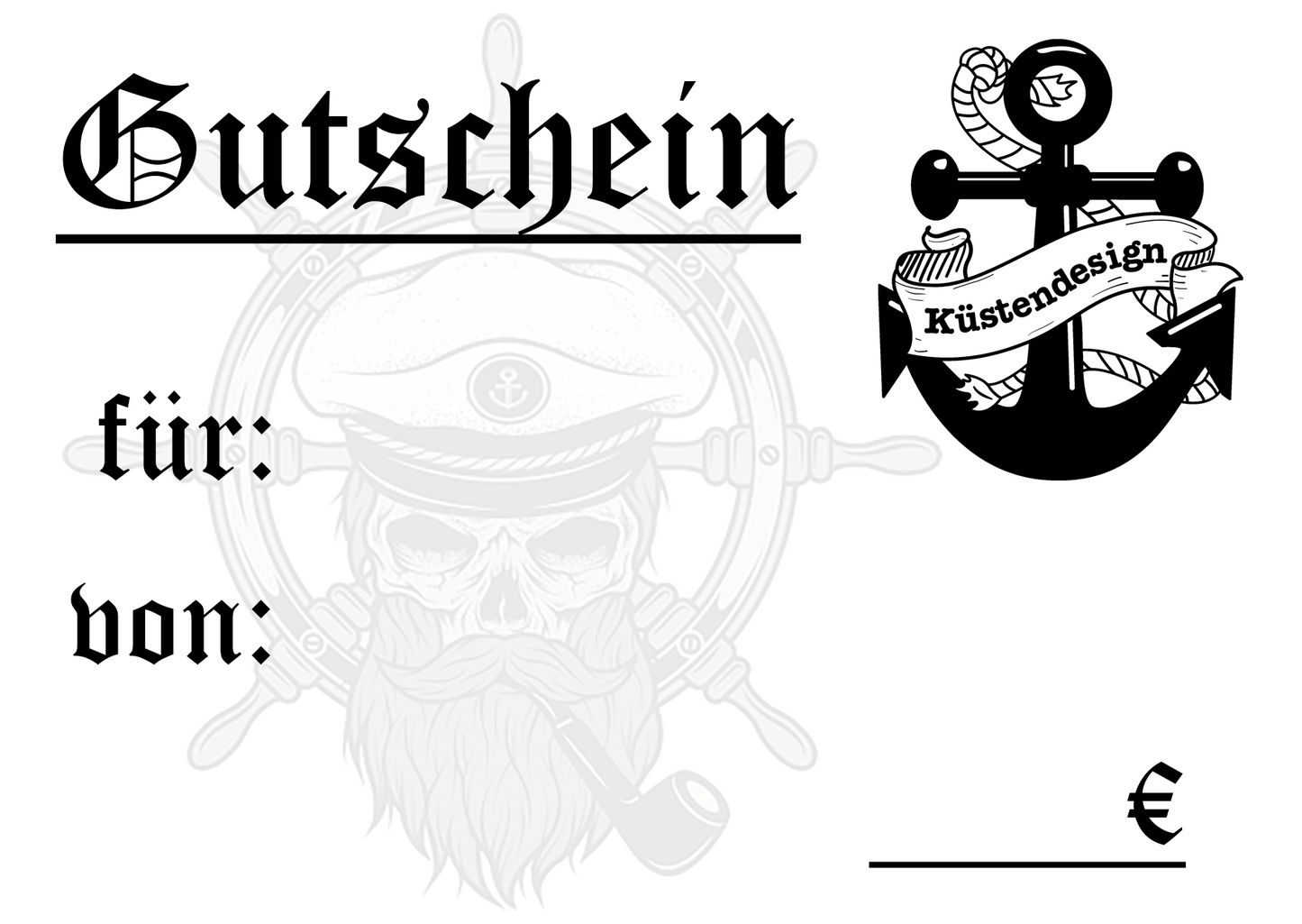 Küstendesign Geschenkgutschein
